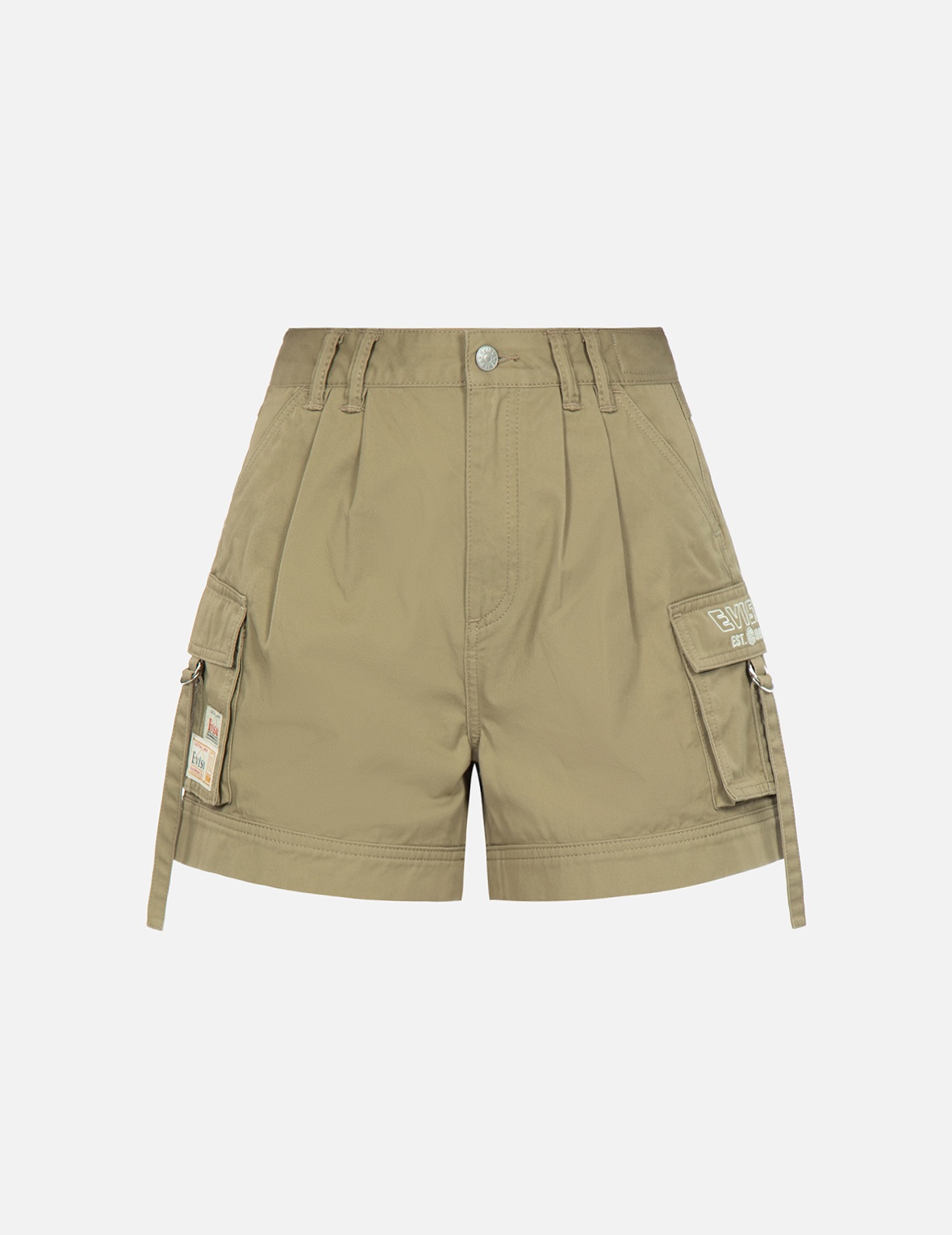 SEAGULL AND LOGO EMBROIDERY CARGO SHORTS - 1