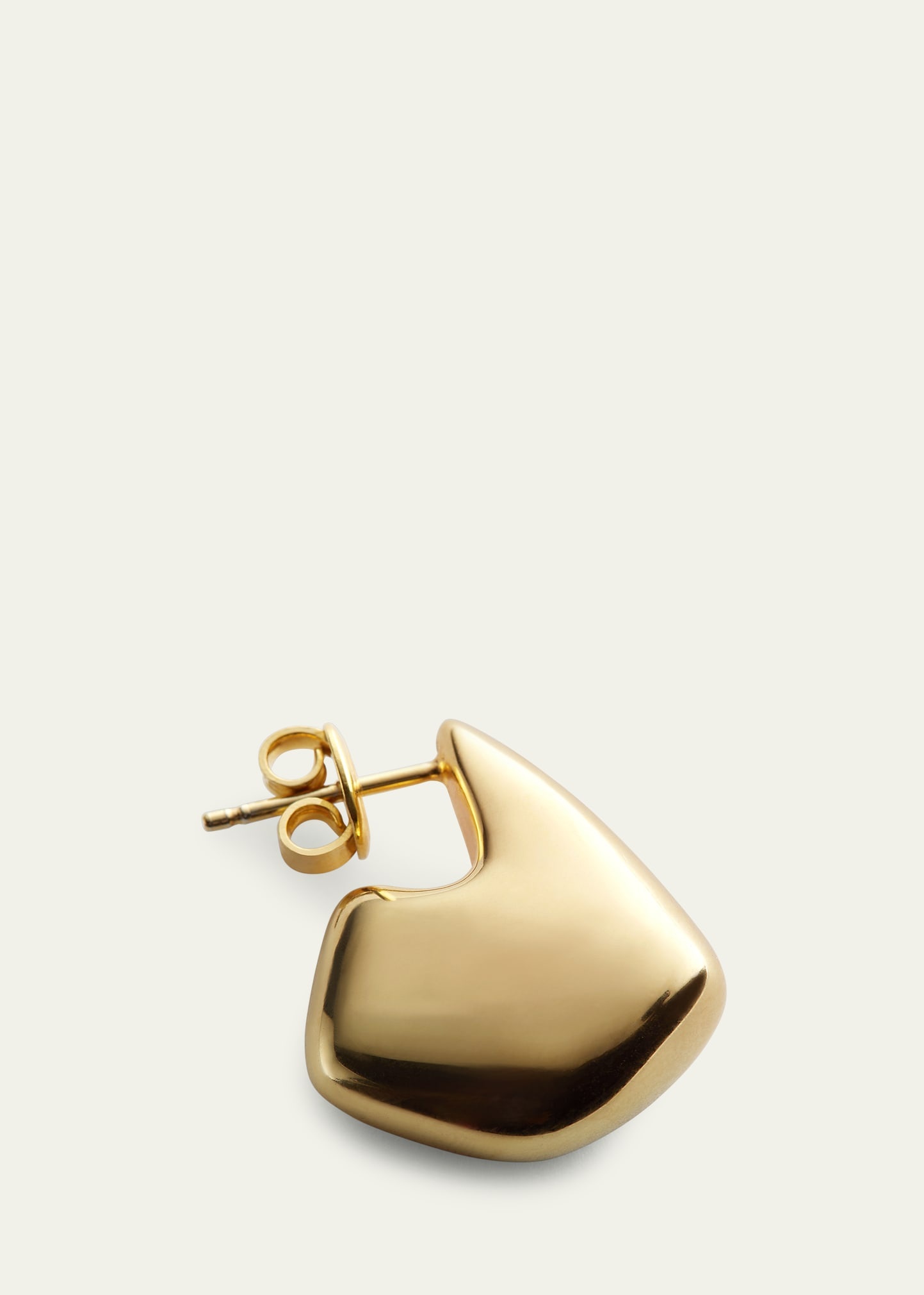 Gold Finish Sculpted Earrings - 2