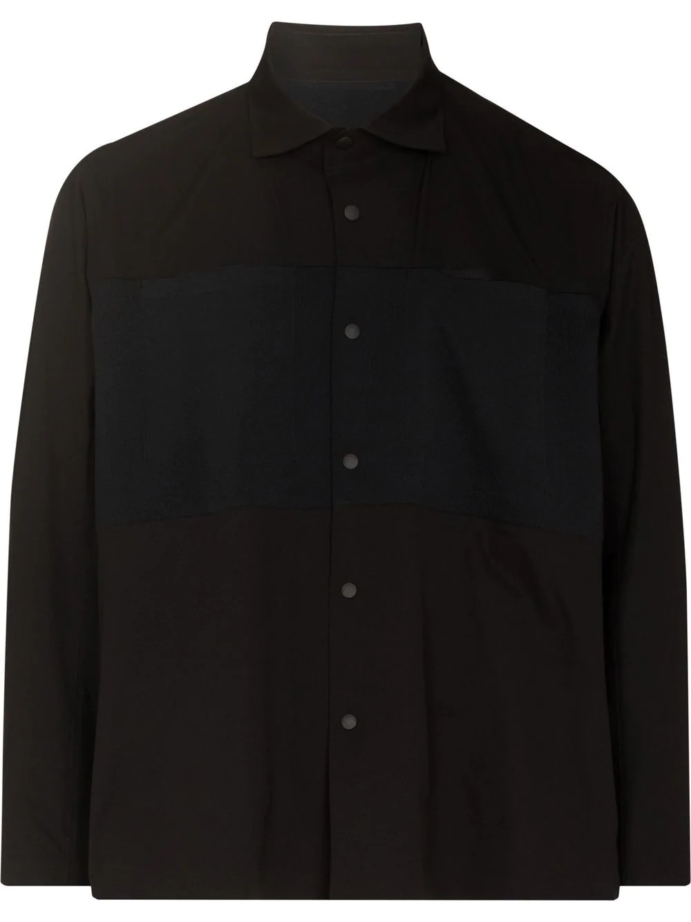 two-tone spread-collar shirt - 1