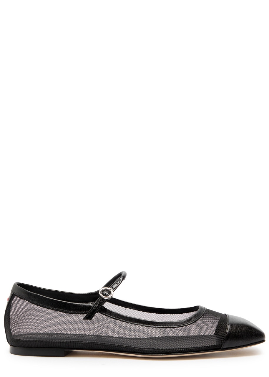 Aeyde Uma Mesh Leather Mary Jane Flats - 1