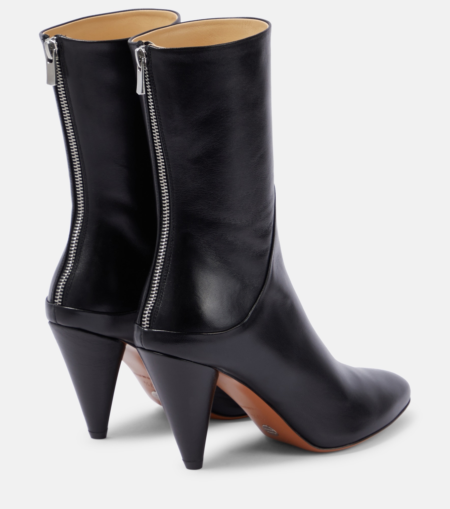Cone leather ankle boots - 3