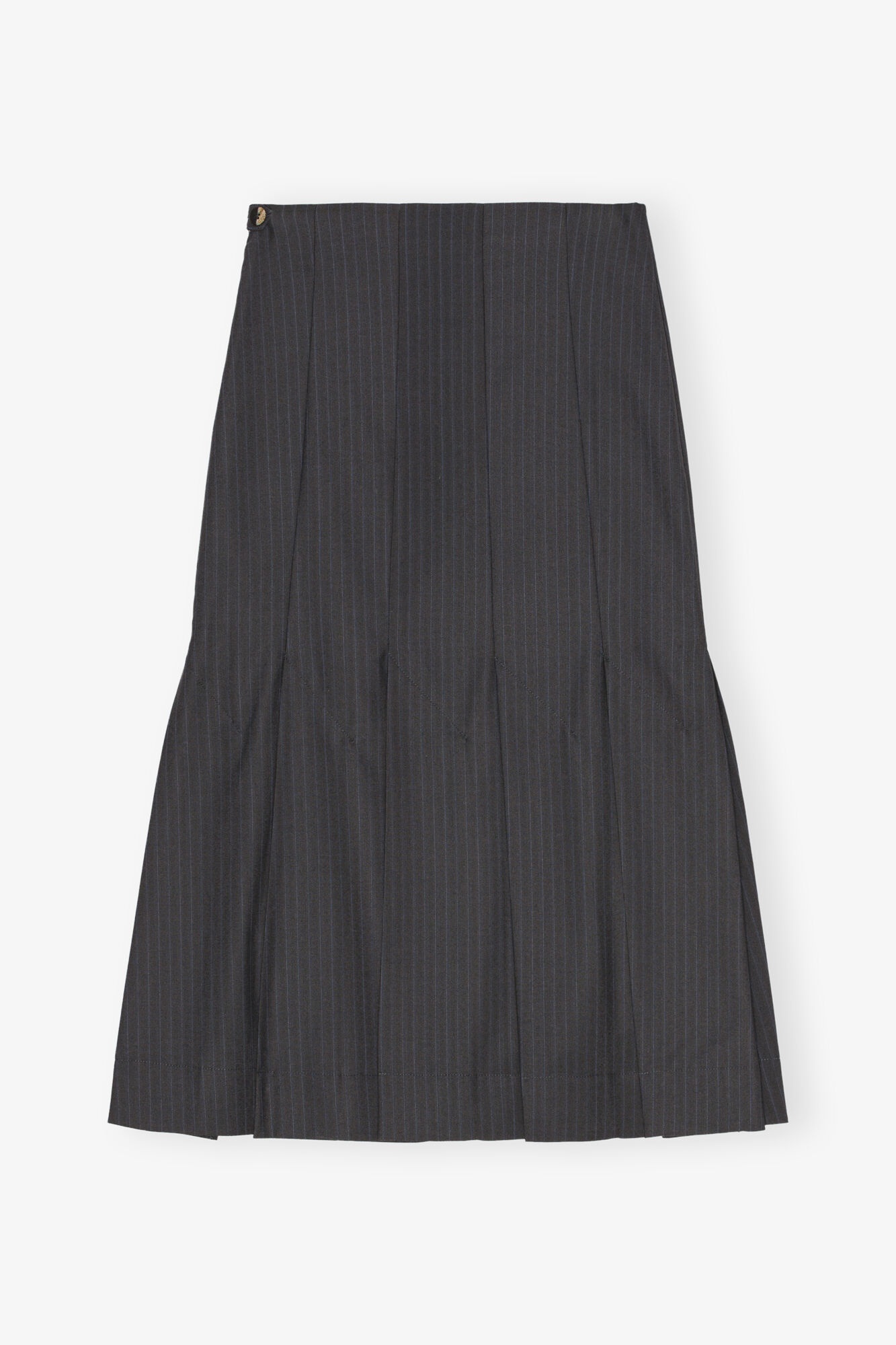 DARK GREY STRIPE SUITING MIDI SKIRT - 5