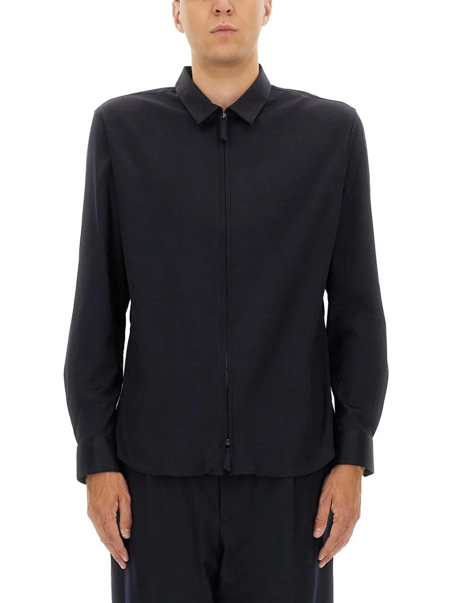 Giorgio Armani Cotton Zipper Shirt - 1