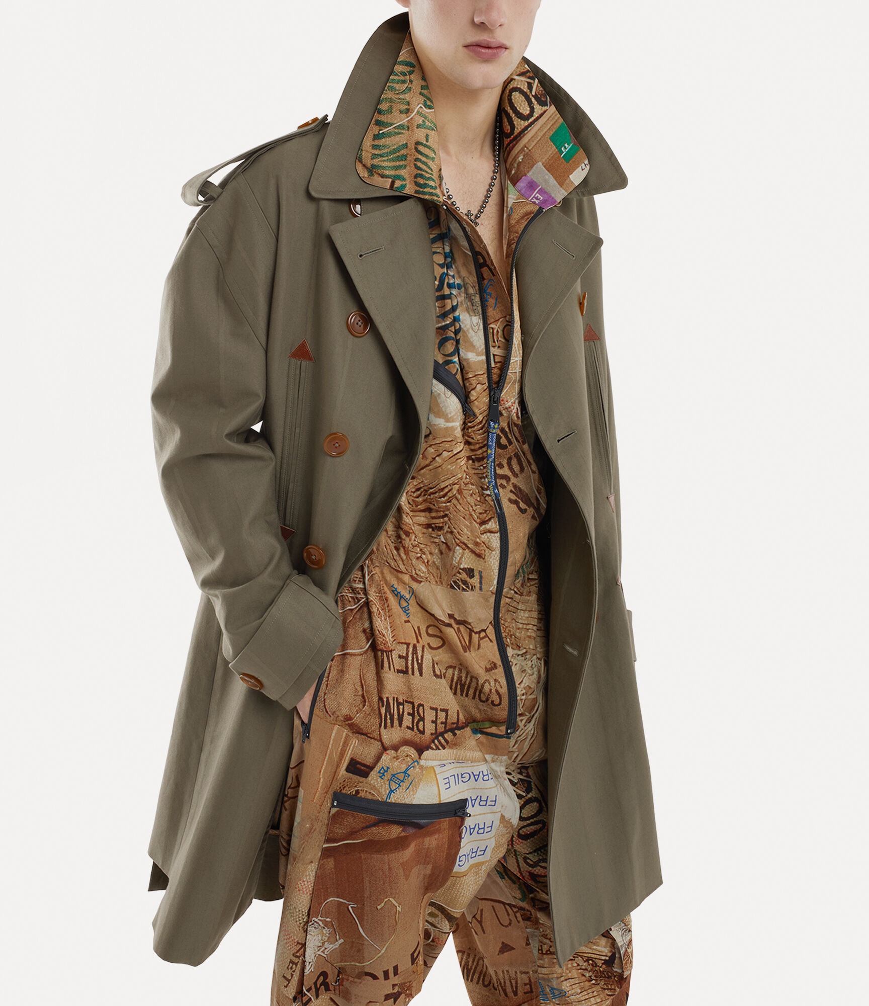 STRIPPED TRENCH COAT - 3