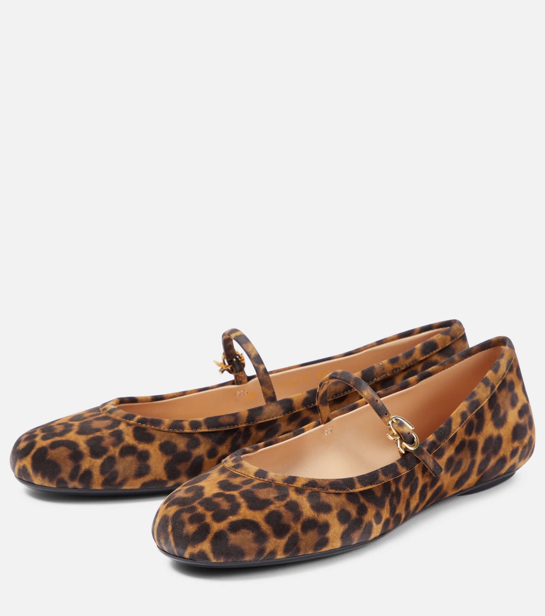 Carla leopard-print suede ballet flats - 5