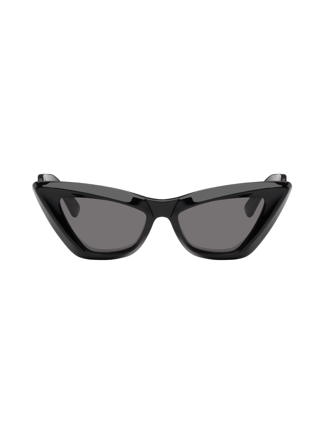 Black Pointed Cat-Eye Sunglasses - 1