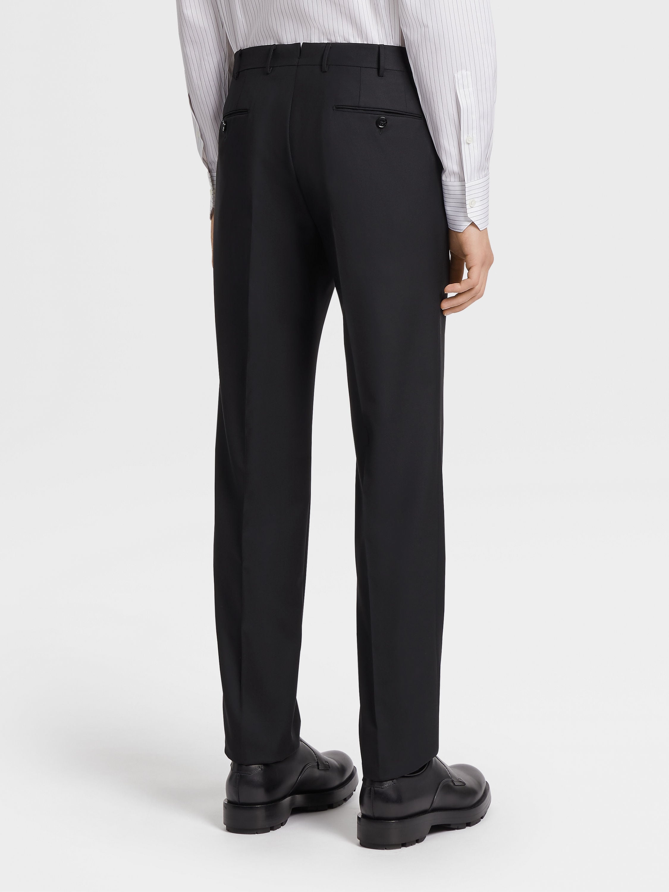 BLACK 15MILMIL15 WOOL PANTS - 3
