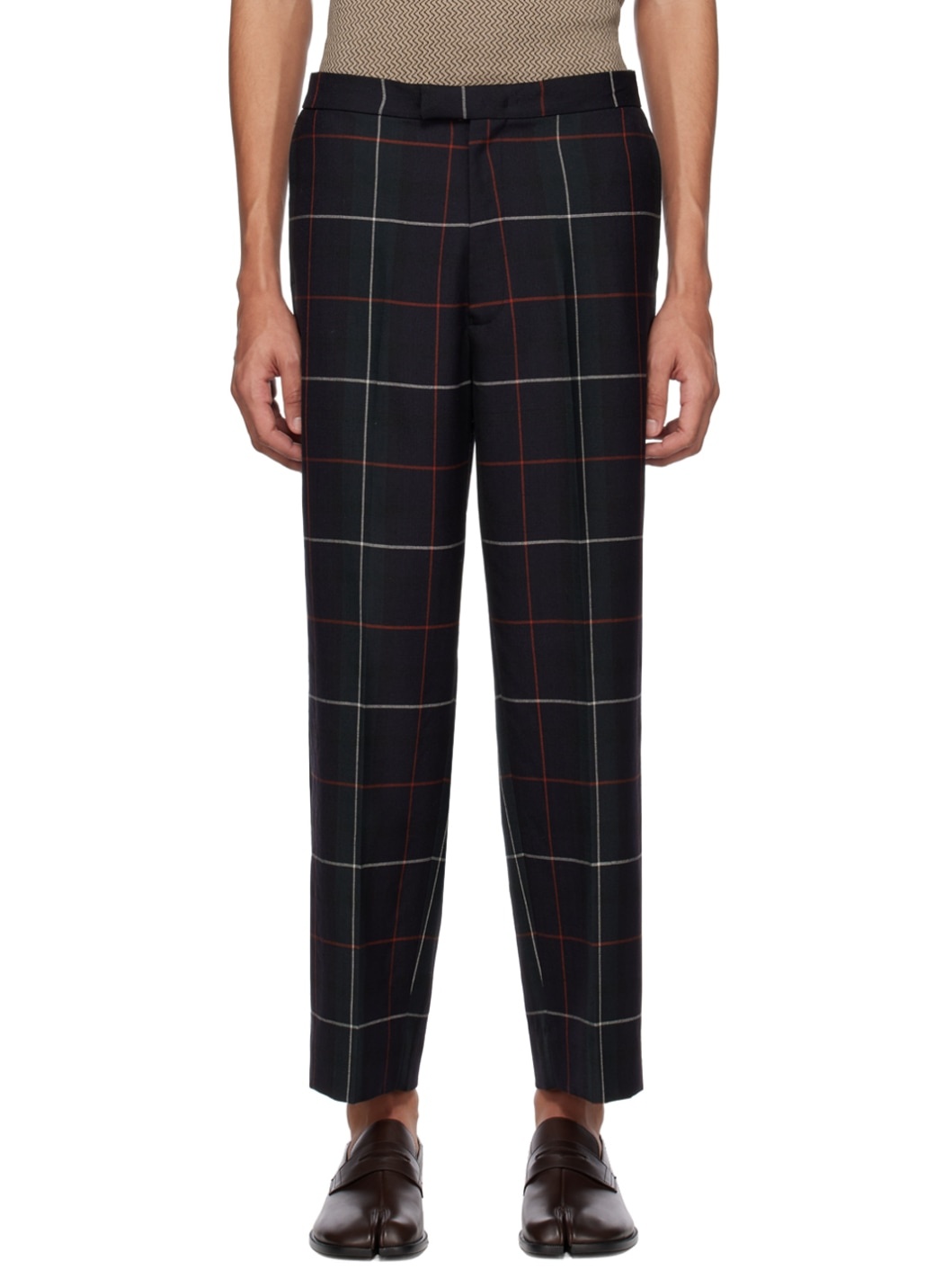 Black Check Trousers - 1