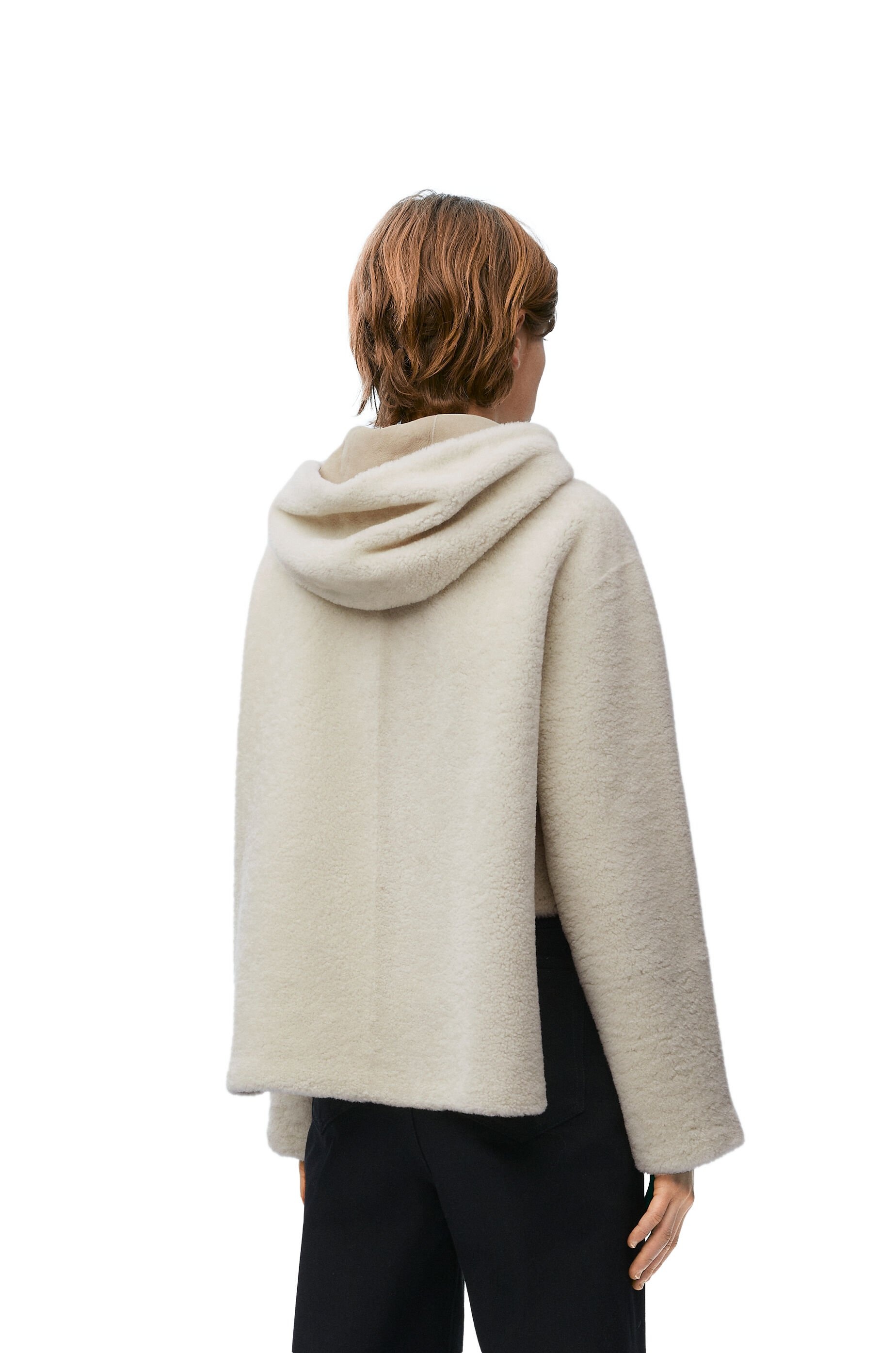 Hooded jacket in shearling - 4