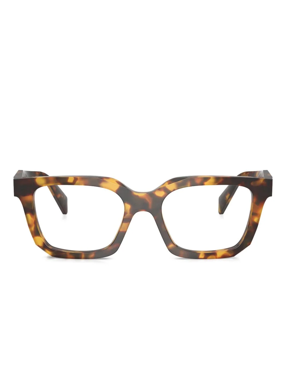 square-frame tortoiseshell glasses - 1