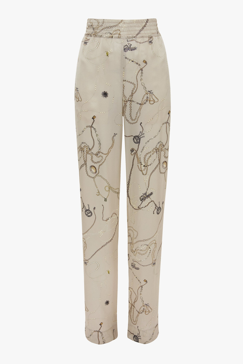 Pyjama Trouser In Pumice Jewellery Print 1