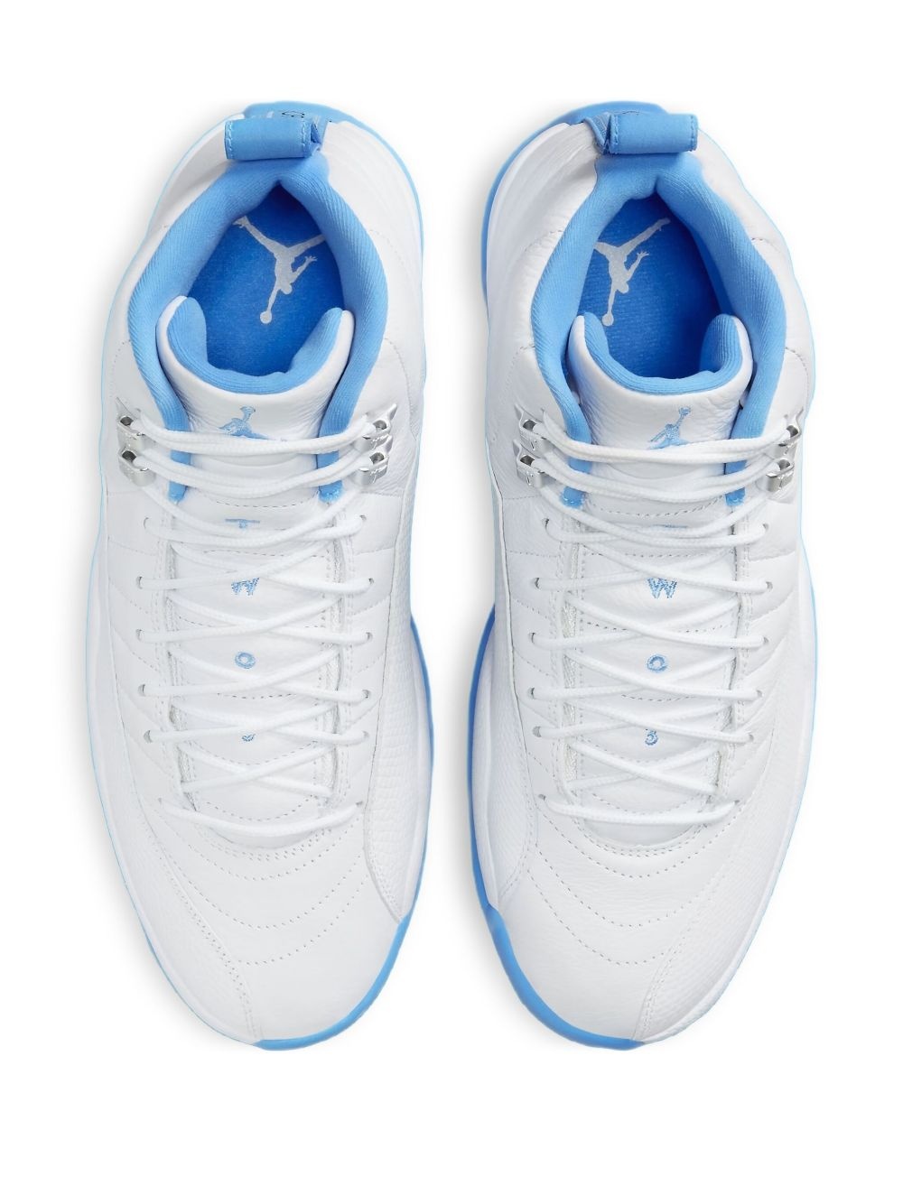 Air Jordan 12 "Melo - White/University Blue/Metallic Silver" sneakers - 4