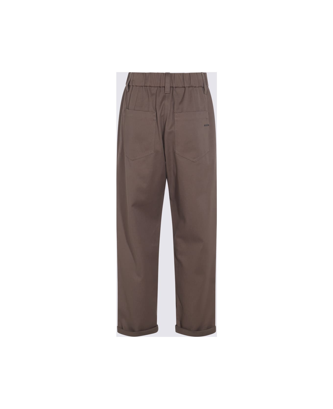 Brown Cotton Pants - 2