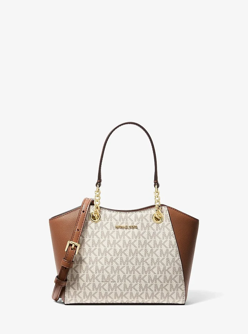Jet Set Travel Small Signature Logo and Smooth Tote Bag - 1