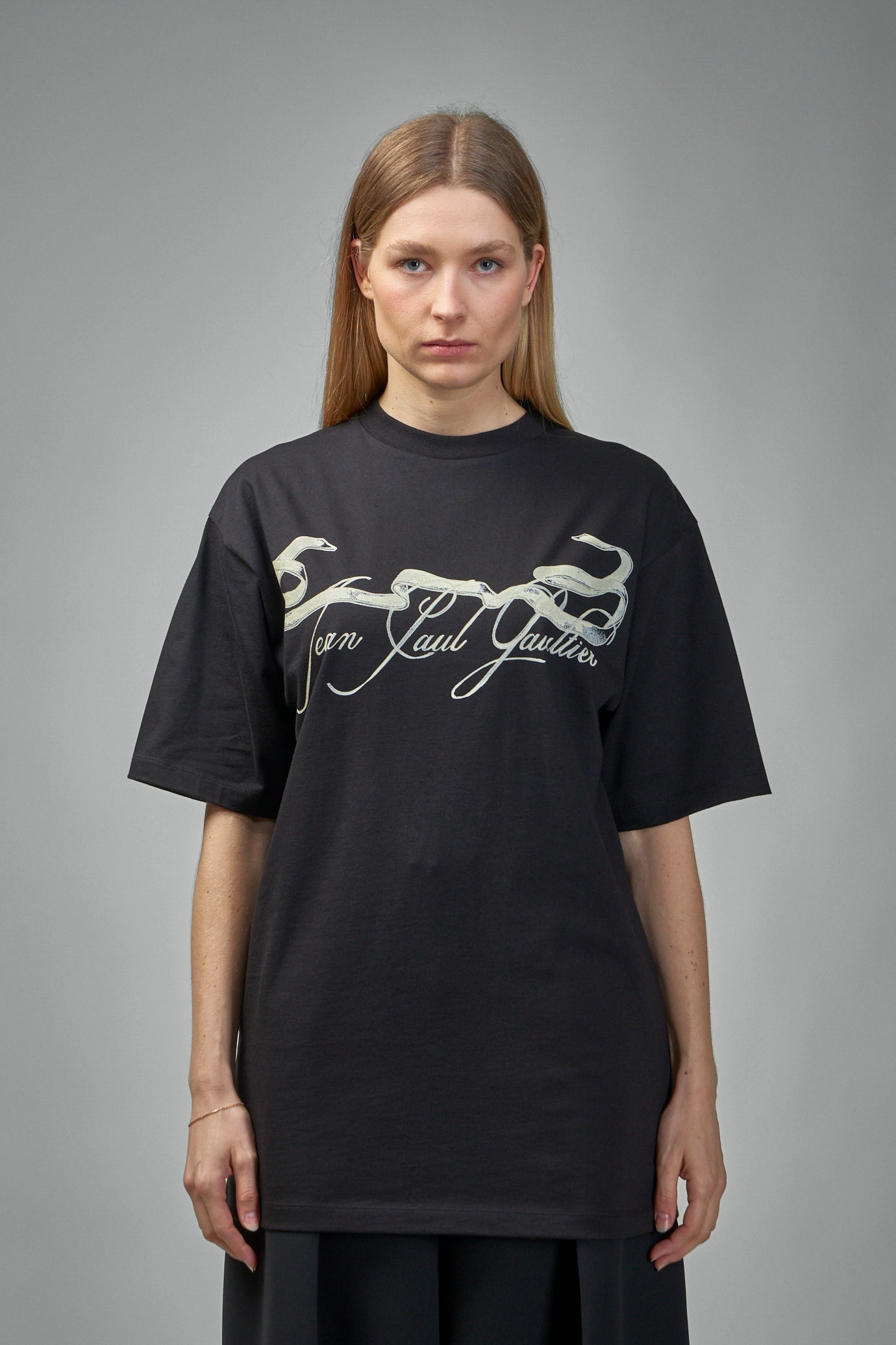 Cotton Oversized T-Shirt Printed ''Tattoo'' - 1