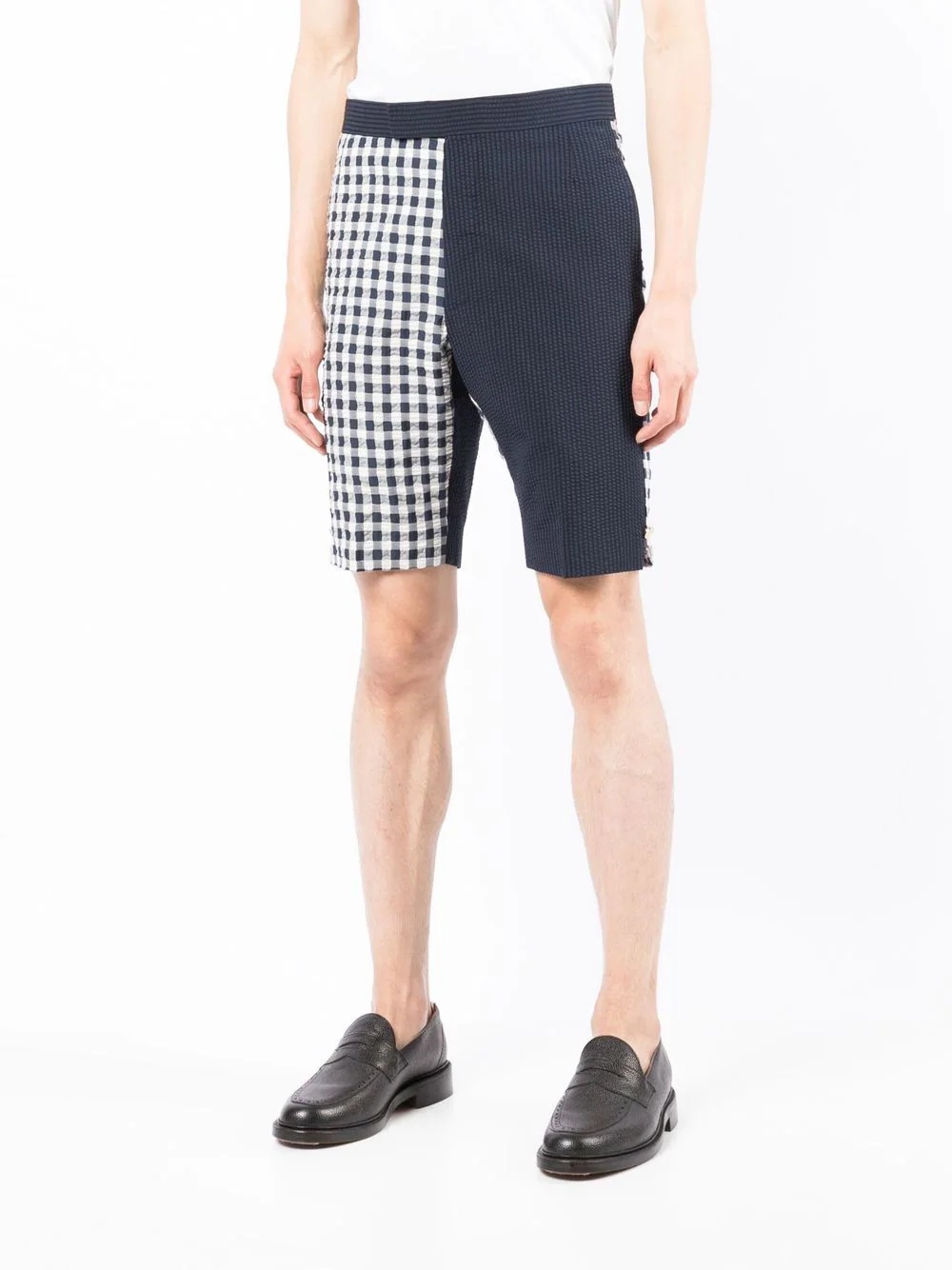 gingham-check shorts - 3