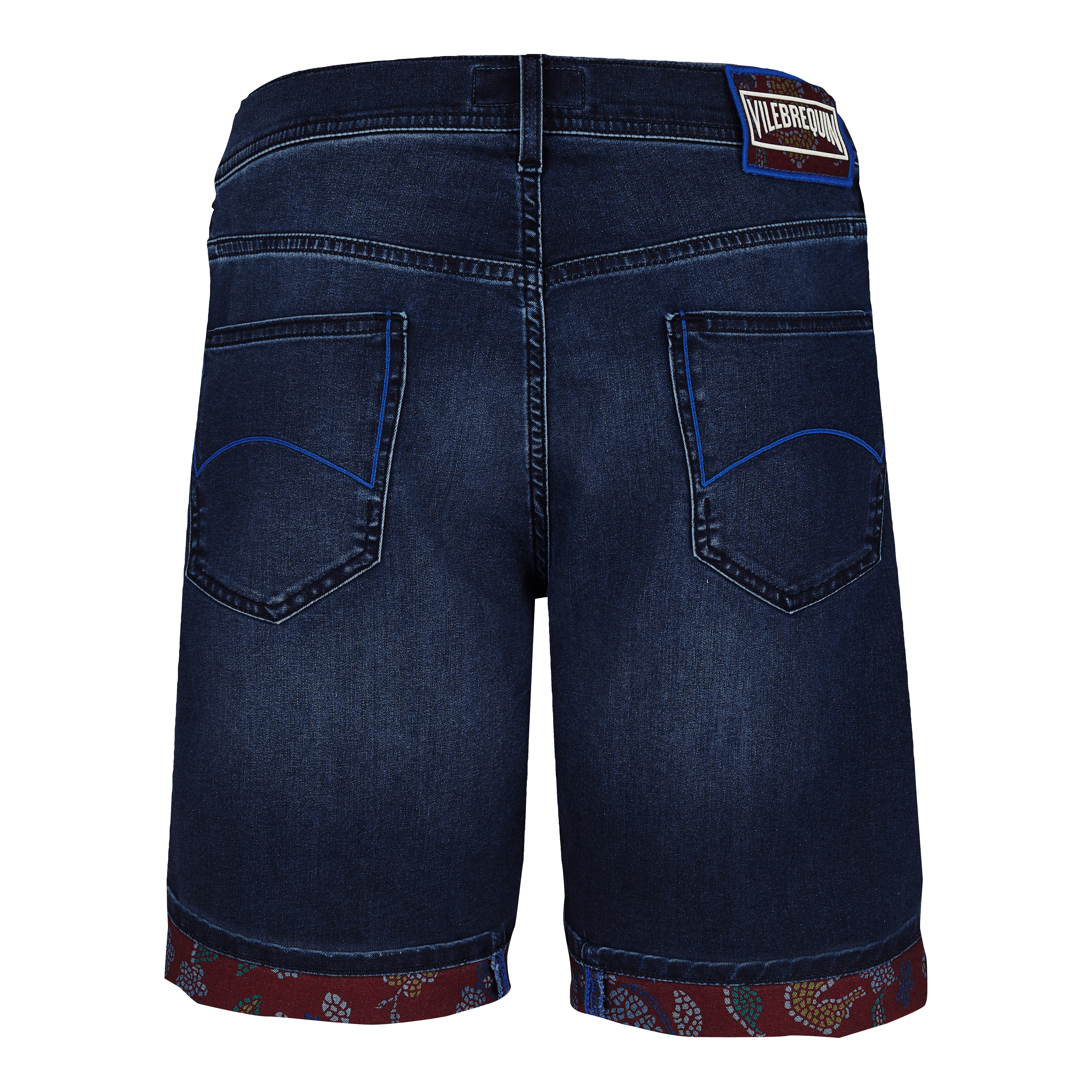 Men 5-Pockets Denim Bermuda Shorts Mosaïque - 2