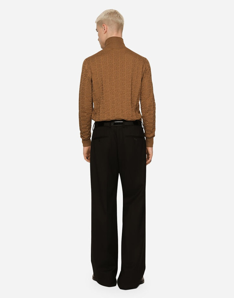 Silk jacquard turtleneck sweater with DG logo 3