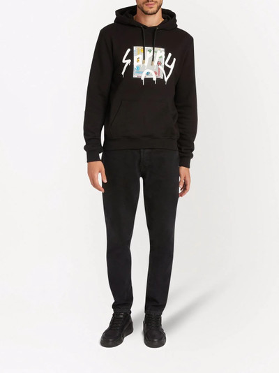 Giuseppe Zanotti slogan-print cotton hoodie outlook