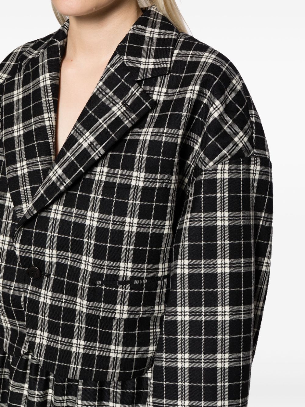 checked cropped blaer - 5