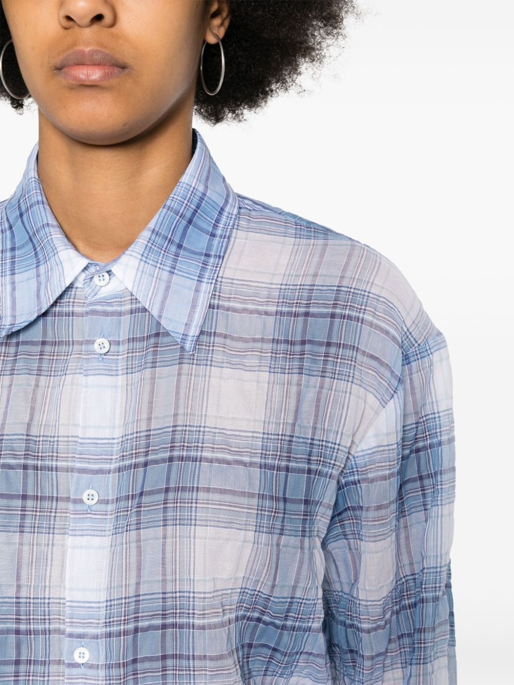 checked crinkled shirt - 5