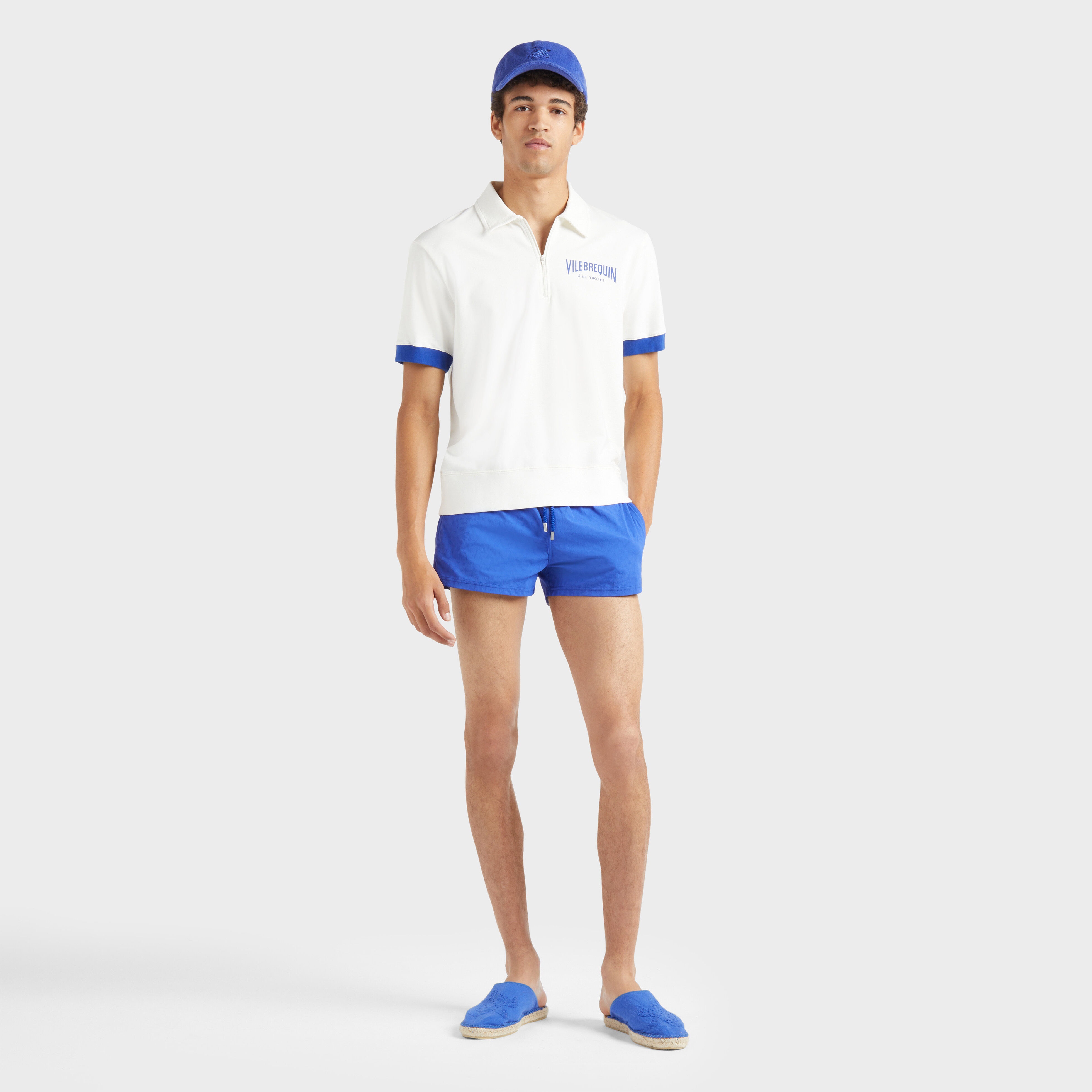 Men Short Swim Trunks Jacquard Turtles - 5