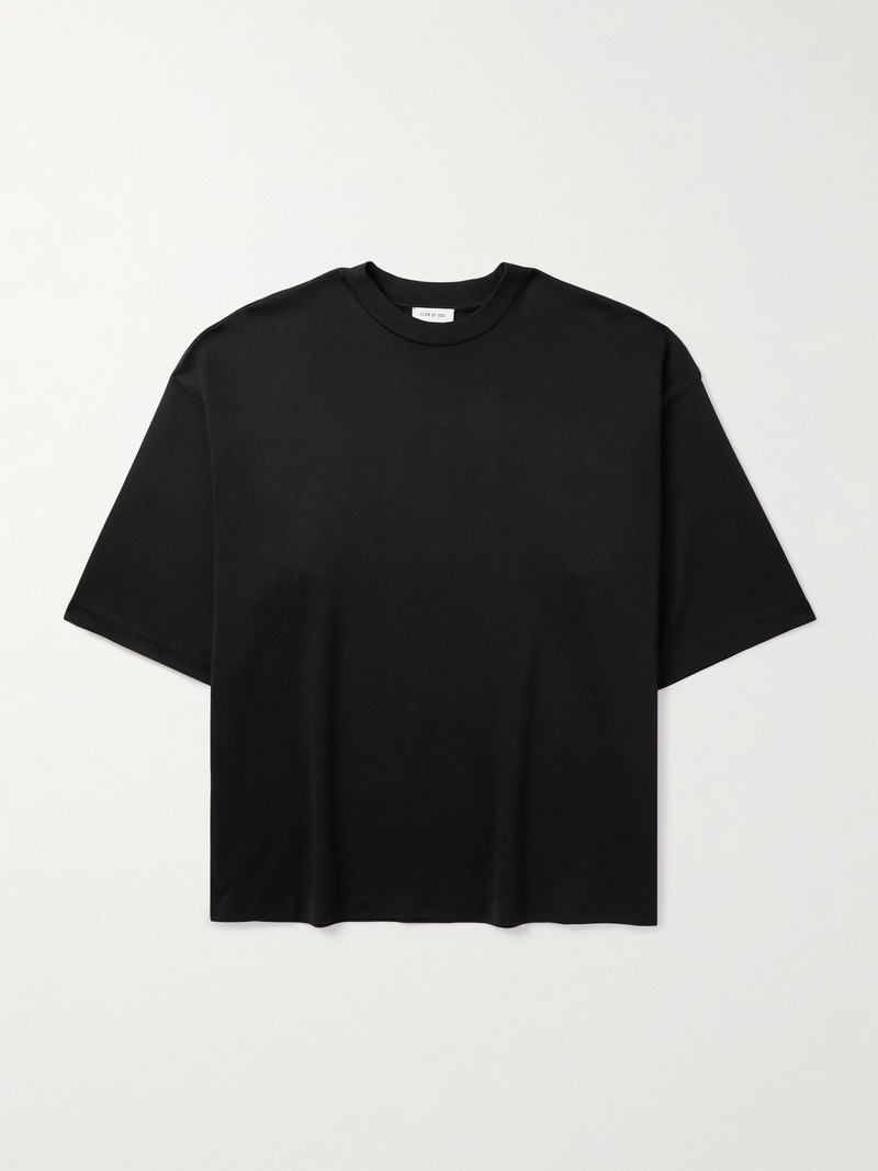 Oversized Cotton-Jersey T-Shirt Black 1