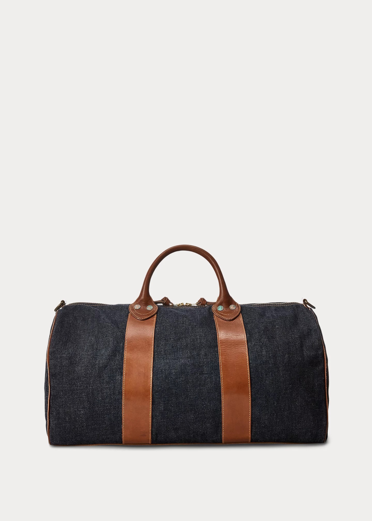 Leather-Trim Denim Duffel - 3