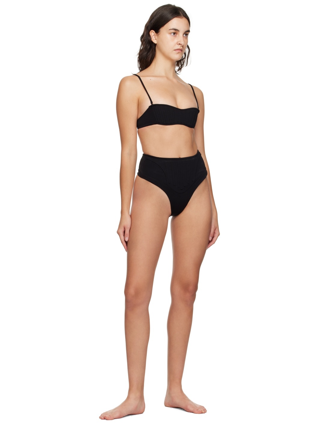 Black Corset Bikini Top - 4
