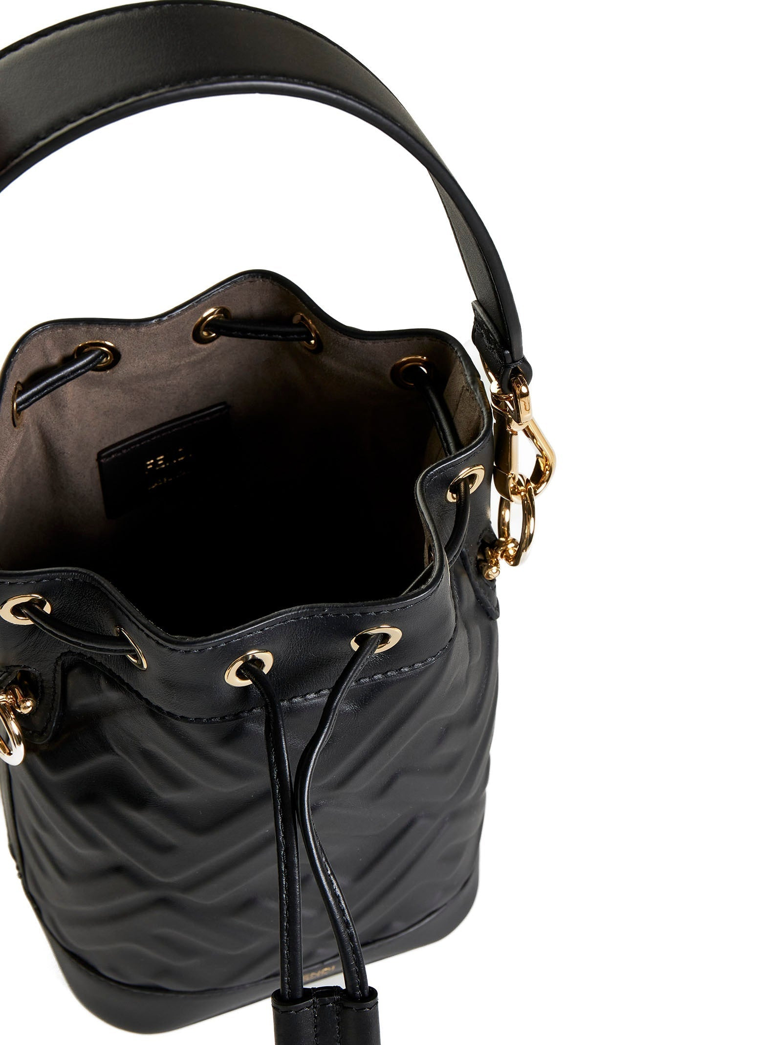 Fendi Women Mon Tresor Mini Bag In Black Leather With Ff Motif - 5