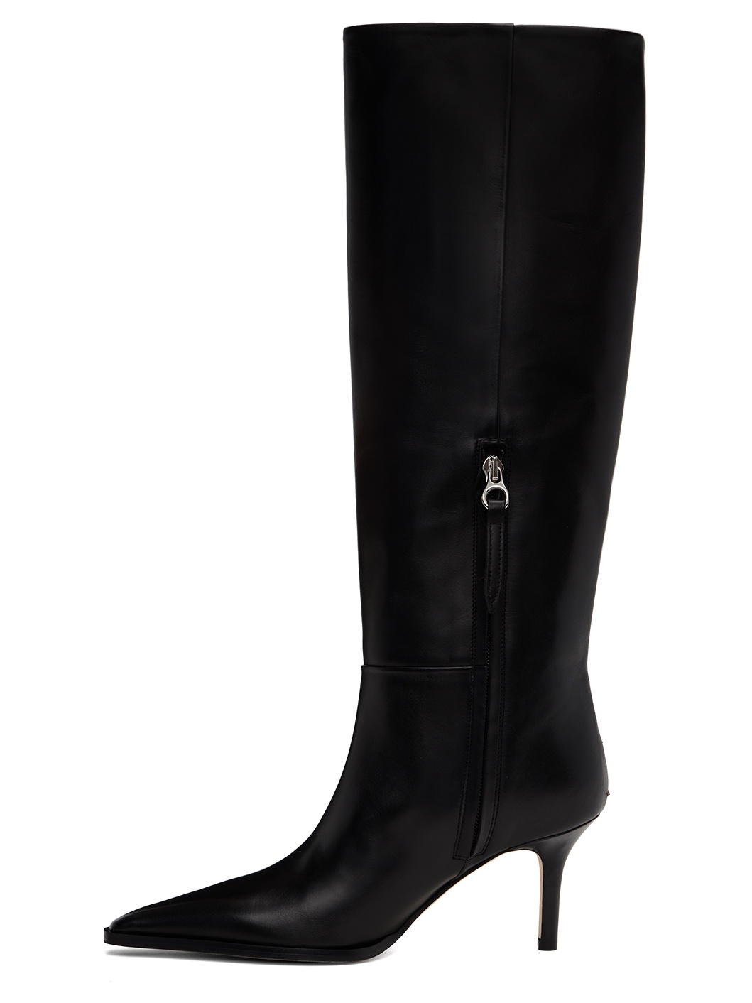 Black Tula Leather Tall Boots - 3