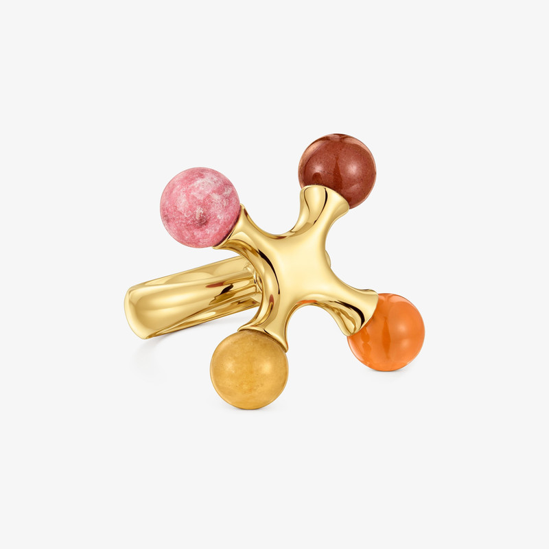 TOUS 18K gold vermeil Ring with gemstones TOUS X LEA COLOMBO outlook