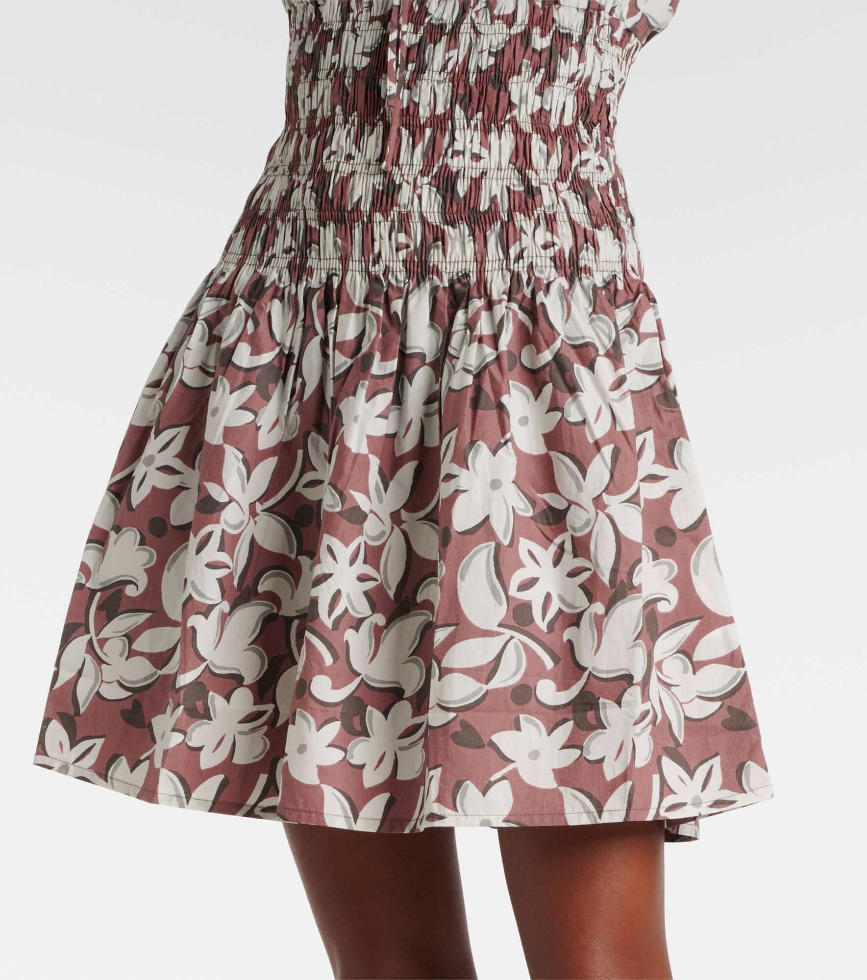 Floral cotton poplin minidress - 5