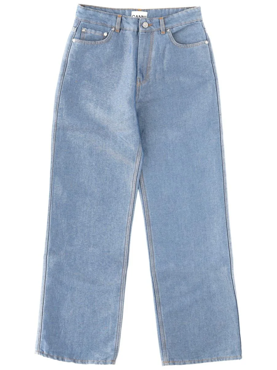 Ganni Cotton Denim Jeans - 1