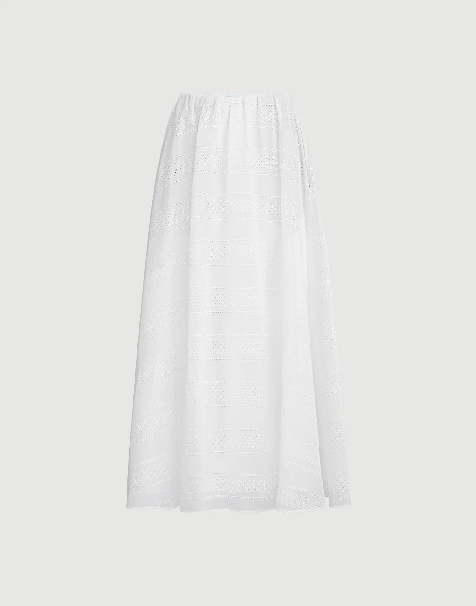 Cotton organza broderie anglaise skirt - 1