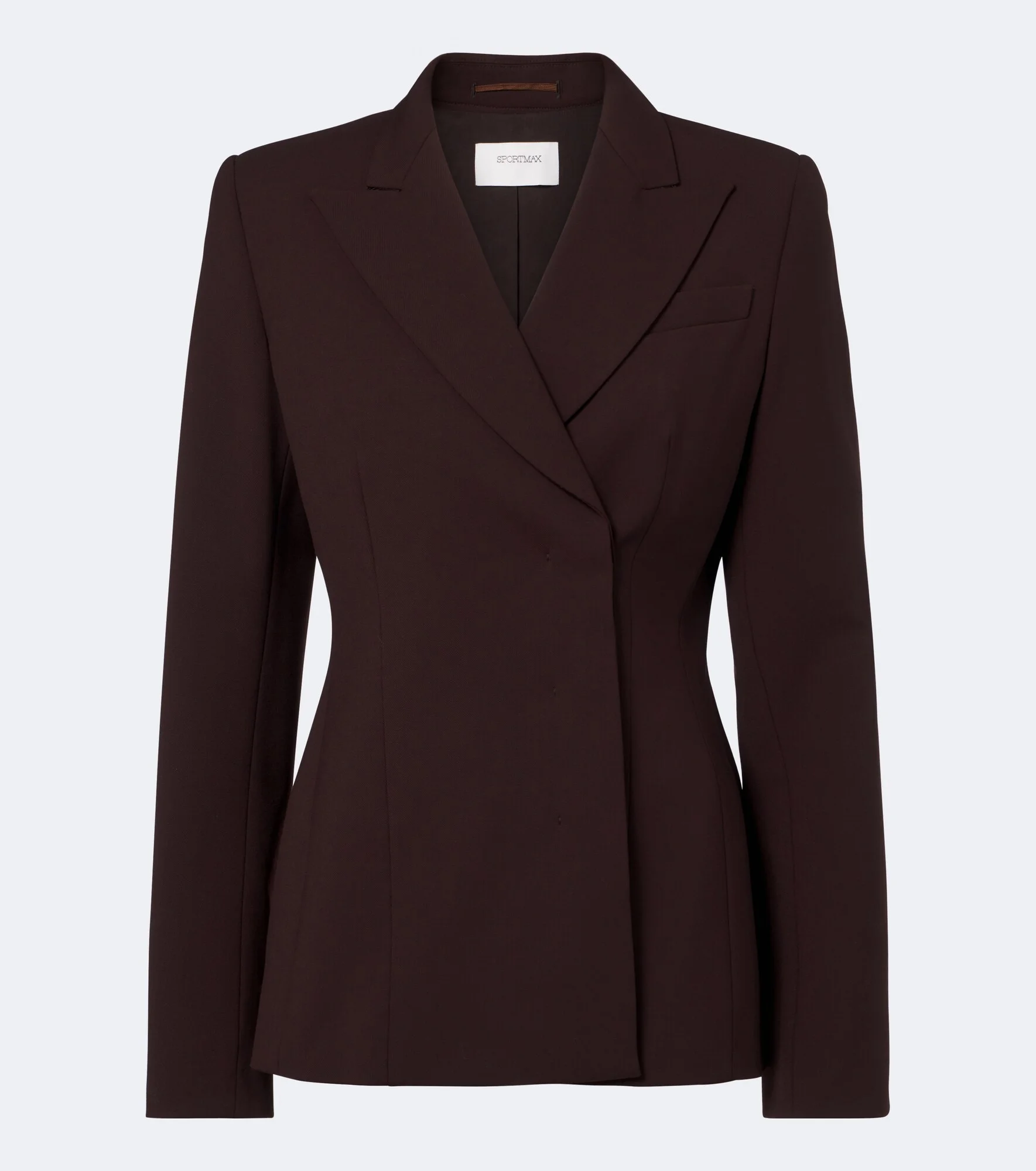 Double-breasted wool-blend blazer - 1