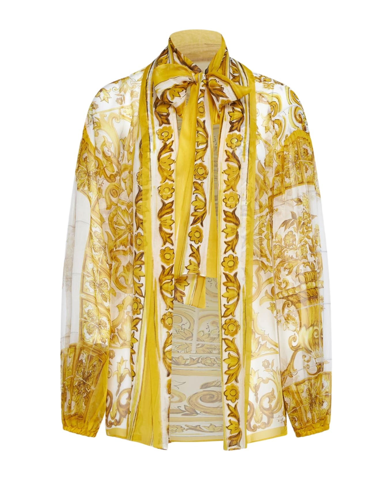 Majolica Print Silk Shirt - 1