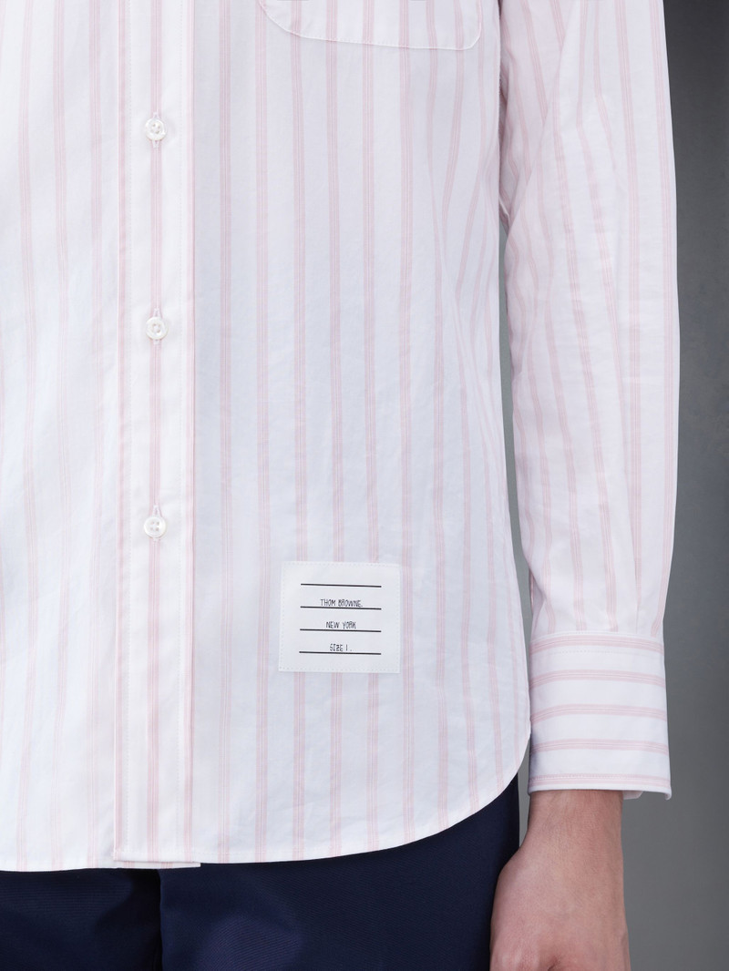 Stripe Poplin Round Collar Shirt 6