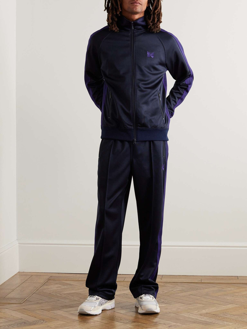 NEEDLES Logo-Embroidered Webbing-Trimmed Jersey Track Jacket outlook