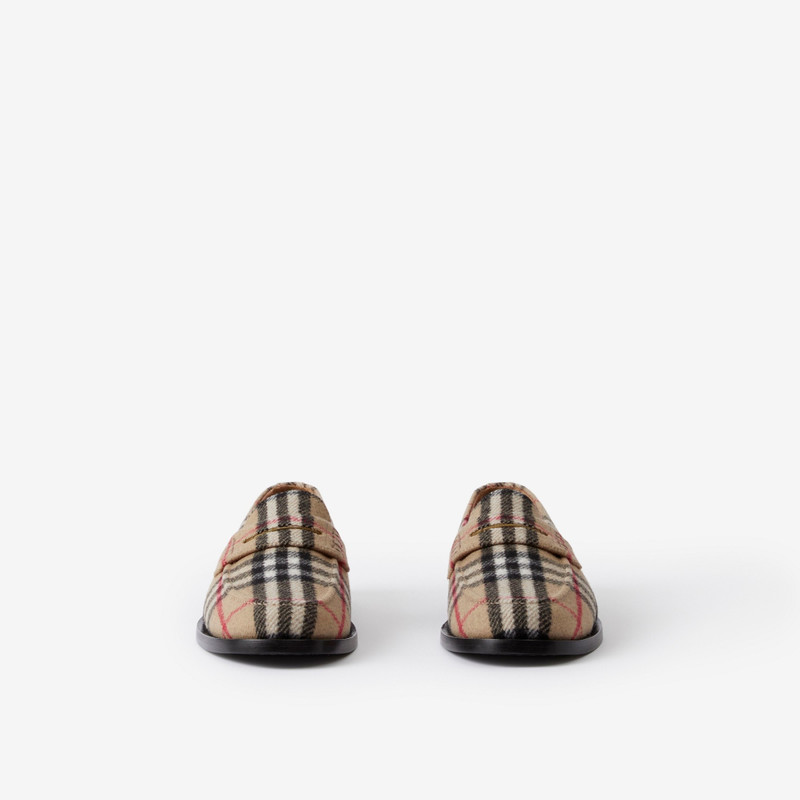 Burberry Check Wool Felt Loafers outlook