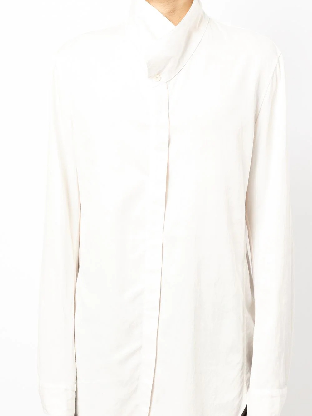 asymmetric-hem shirt - 5