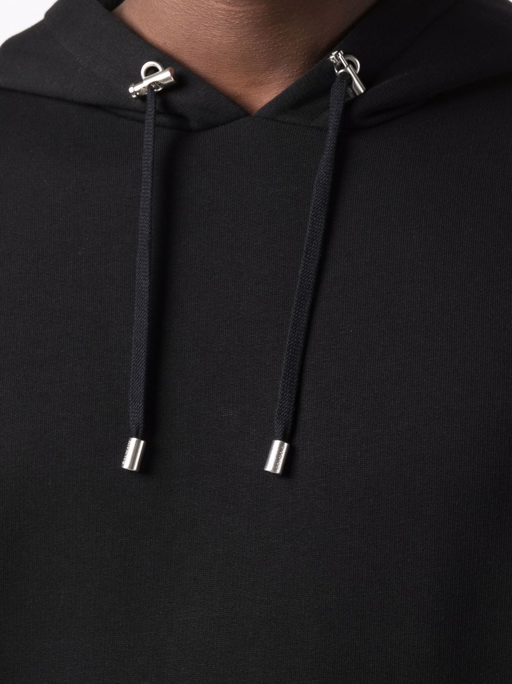 rear logo patch drawstring hoodie - 5