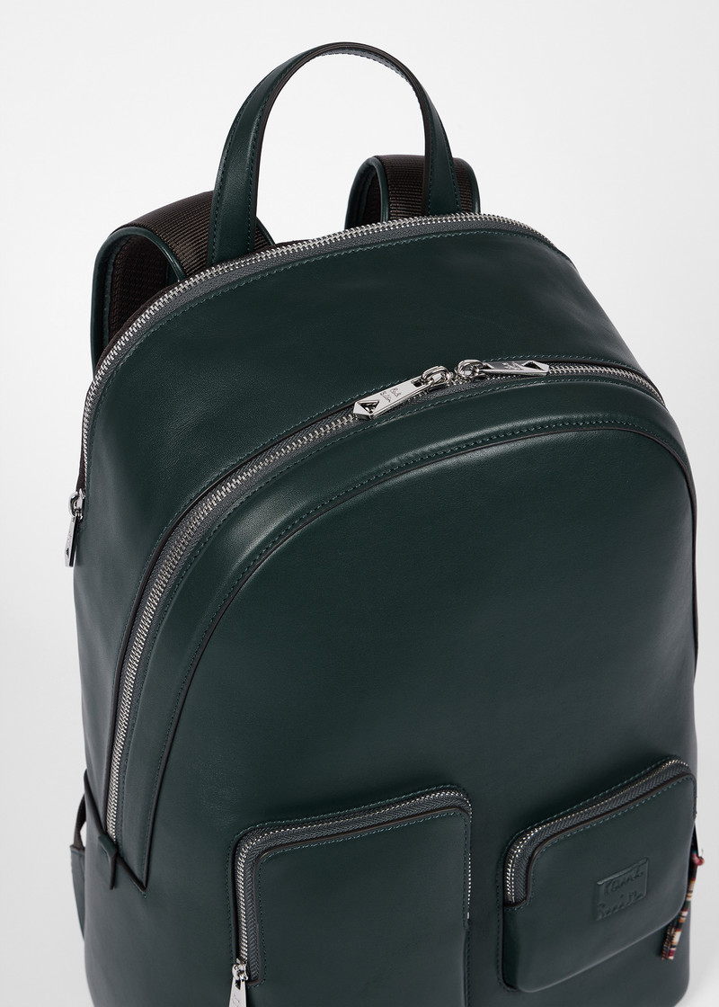 Teal Leather Backpack 3