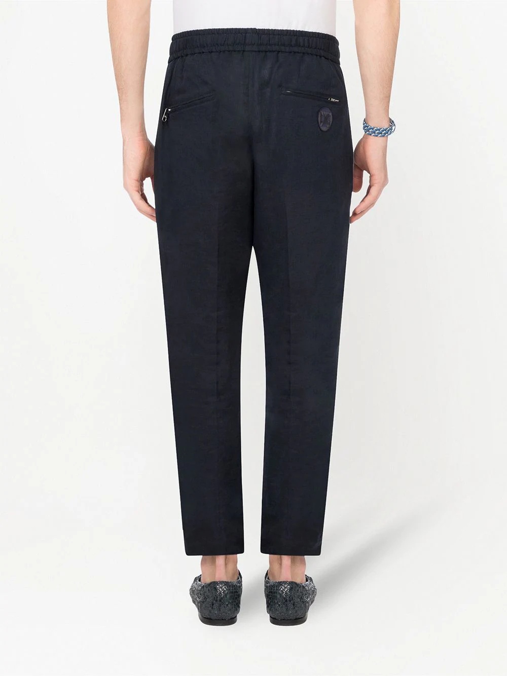 drawstring tapered trousers - 4