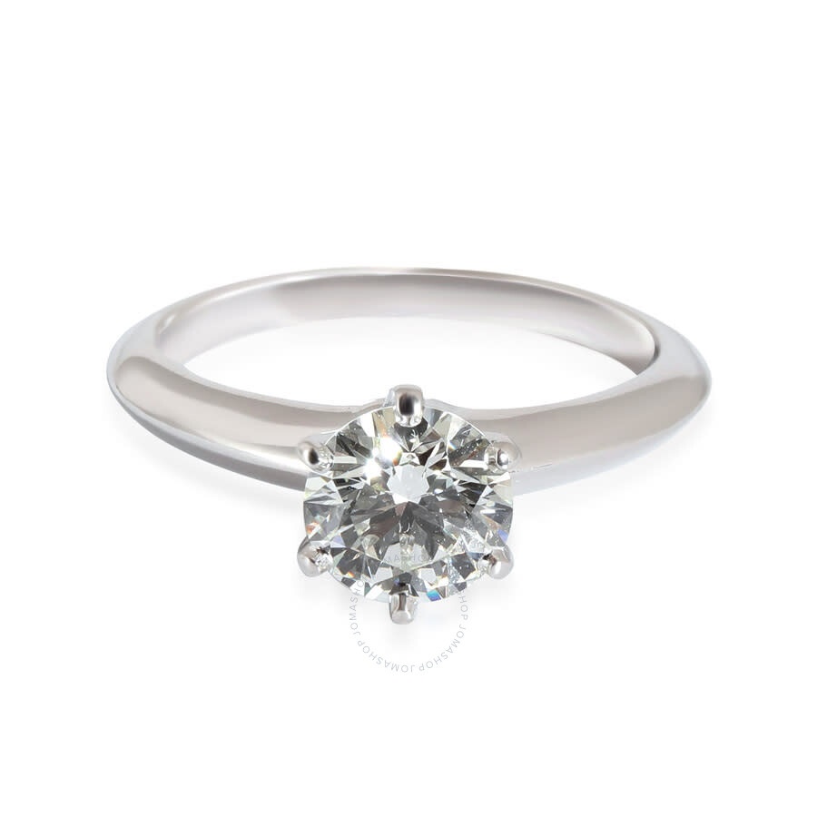 Pre-Owned Tiffany & Co. Tiffany Setting Engagement Ring in  Platinum I VVS1 1.19 CTW - 2