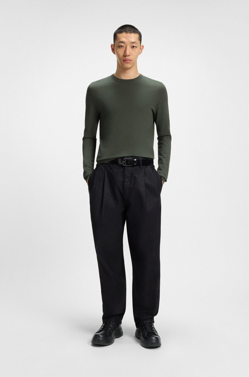 HUGO HIGH-TOP BOOTS IN GRAINED LEATHER outlook