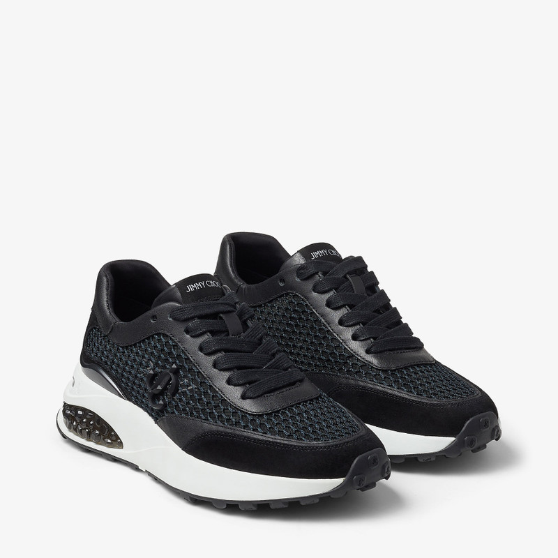 Memphis Lace Up/F
Black Fishnet Mesh and Leather Low Top Trainers 5