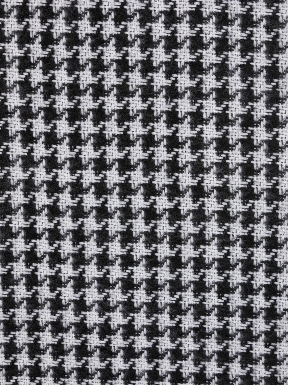 houndstooth frayed-trim scarf - 2
