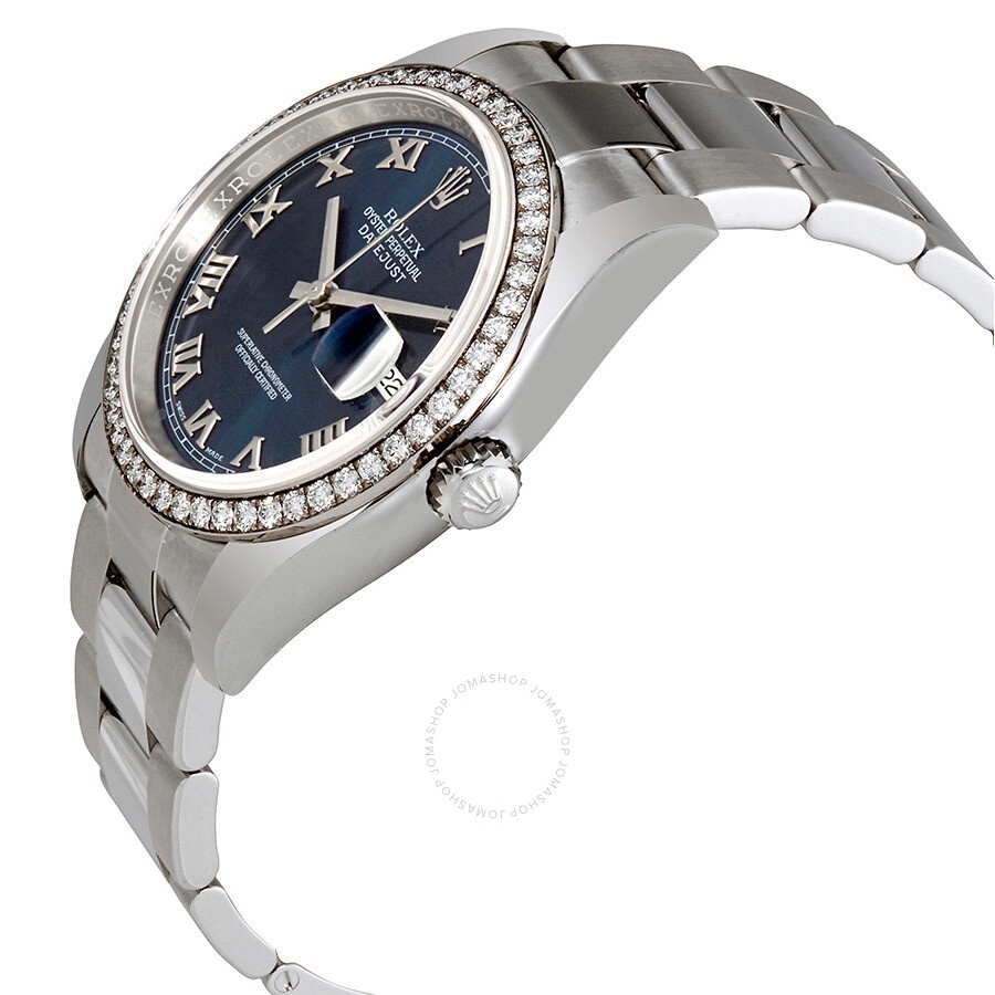 Rolex Oyster Perpetual Datejust 36 Blue Dial Stainless Steel Bracelet Automatic Ladies Watch 116244B - 2