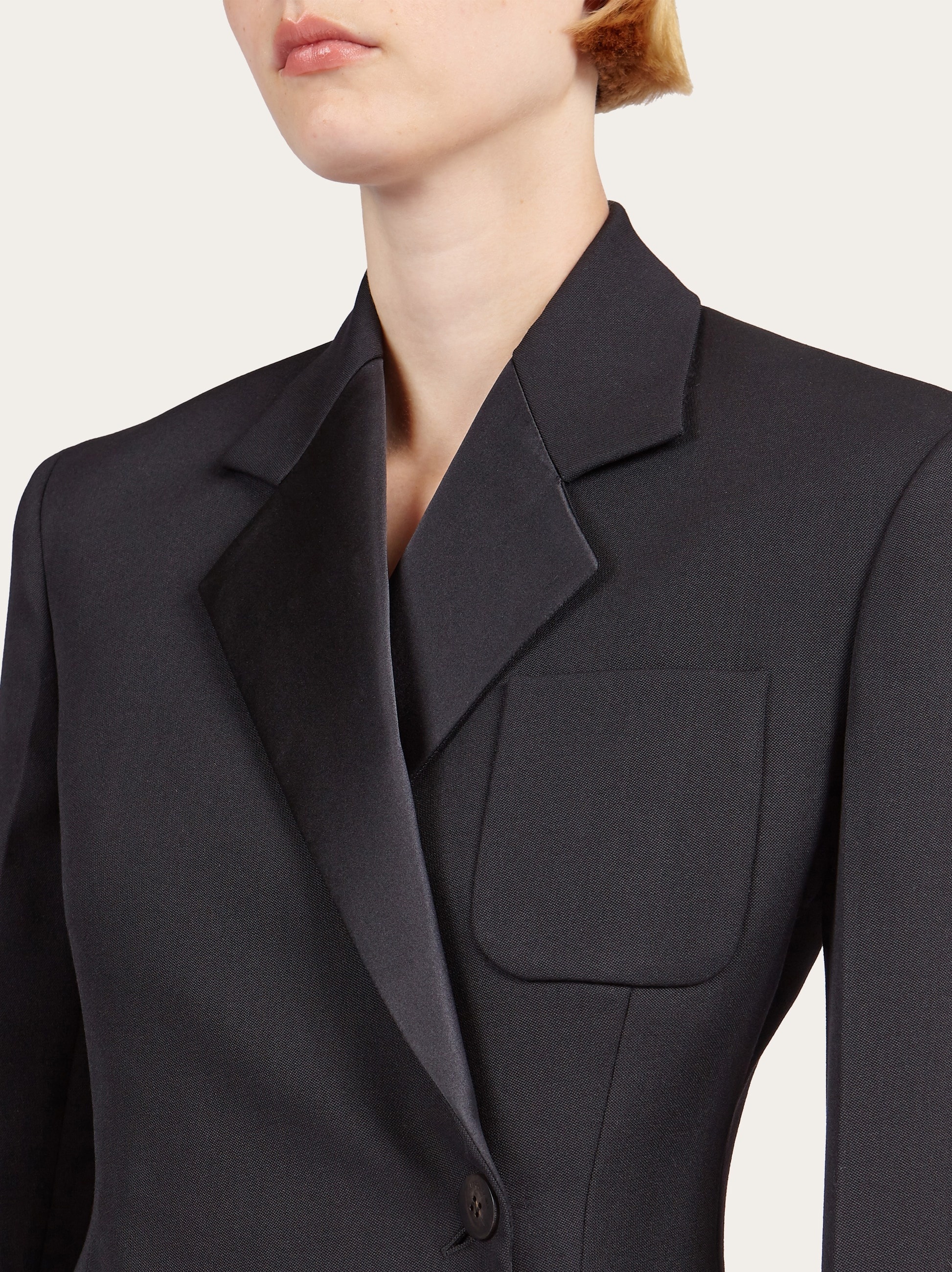 Pure virgin wool tuxedo jacket - 4